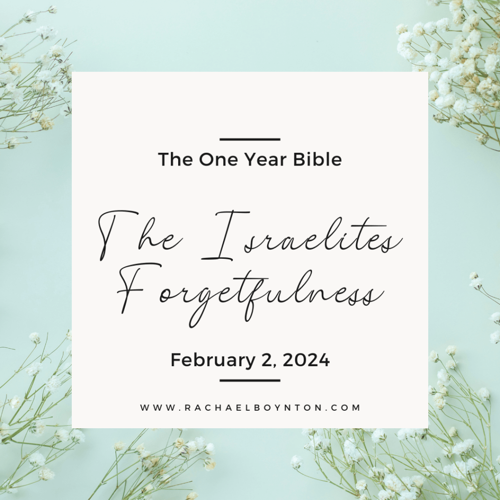 Day 33: The Israelites&nbsp;Forgetfulness
